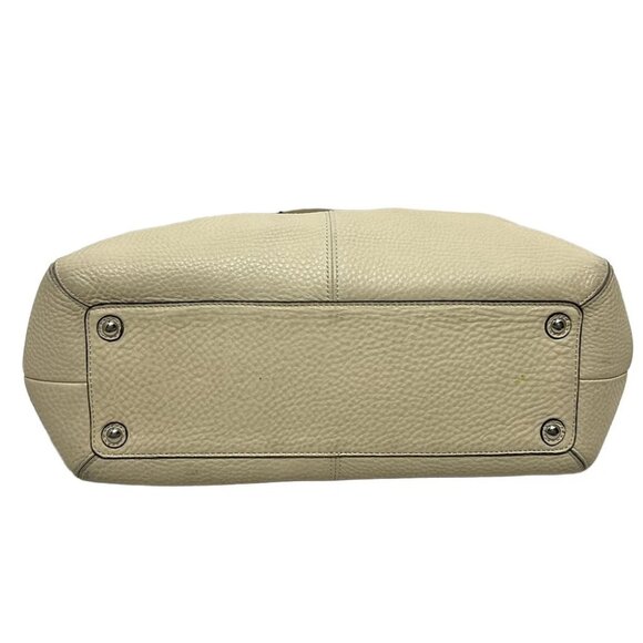 Auth COACH Soho Pleated Tote F13732 Cream Leather - Tote Bag - Picture 3 of 8